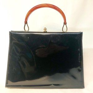 Vintage patent bag by Bobbie Jerome, fab handle